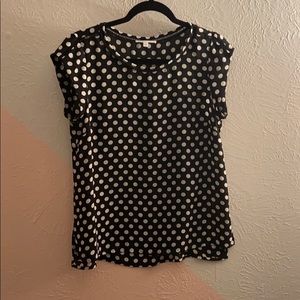 DR2 light polka dot blouse